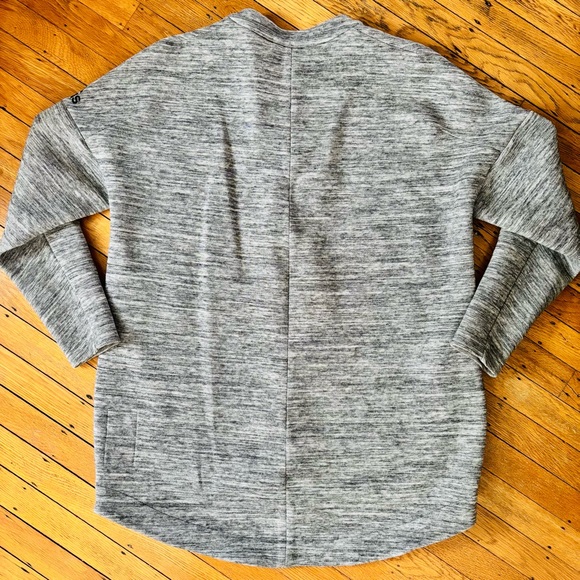 Heather Grey adidas Zip-up Jacket Mid-thigh Length - Picture 3 of 4